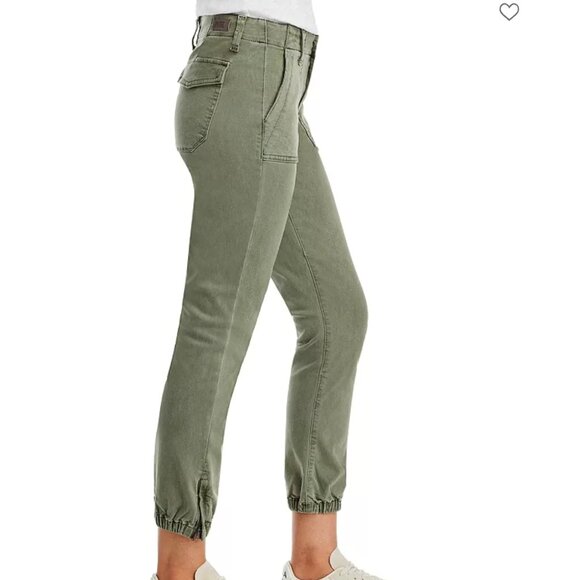 Paige Mayslie Jogger Pants in Vintage Ivy Green Size 26 - Picture 4 of 9